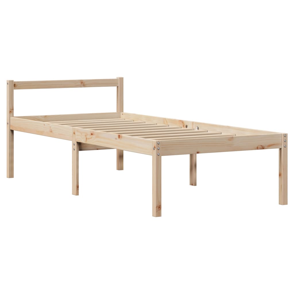 Seng Med Bokhylle Uten Madrass 100X200 Cm Heltre Furu