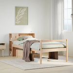 Seng Med Bokhylle Uten Madrass 100X200 Cm Heltre Furu