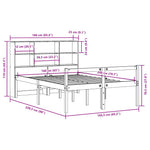 Seng Med Bokhylle Uten Madrass Hvit 160X200 Cm Heltre Furu