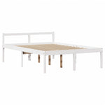 Seng Med Bokhylle Uten Madrass Hvit 160X200 Cm Heltre Furu