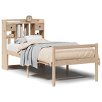 Seng Med Bokhylle Uten Madrass 90X200 Cm Heltre Furu