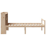 Seng Med Bokhylle Uten Madrass 90X200 Cm Heltre Furu