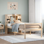 Seng Med Bokhylle Uten Madrass 90X200 Cm Heltre Furu