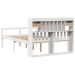 Seng Med Bokhylle Uten Madrass Hvit 140X200 Cm Heltre Furu
