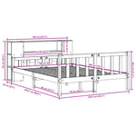 Seng Med Bokhylle Uten Madrass Hvit 160X200 Cm Heltre Furu