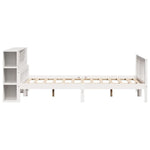Seng Med Bokhylle Uten Madrass Hvit 160X200 Cm Heltre Furu