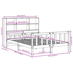Seng Med Bokhylle Uten Madrass Hvit 160X200 Cm Heltre Furu