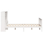 Seng Med Bokhylle Uten Madrass Hvit 160X200 Cm Heltre Furu