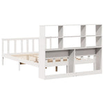 Seng Med Bokhylle Uten Madrass Hvit 160X200 Cm Heltre Furu