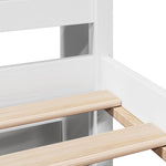 Seng Med Bokhylle Uten Madrass Hvit 140X200 Cm Heltre Furu