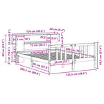 Seng Med Bokhylle Uten Madrass 120X200 Cm Heltre Furu