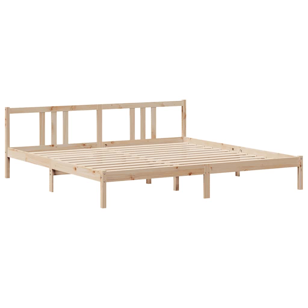 Seng Med Bokhylle Uten Madrass 180X200 Cm Heltre Furu