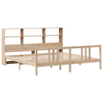 Seng Med Bokhylle Uten Madrass 180X200 Cm Heltre Furu