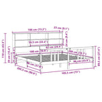 Seng Med Bokhylle Uten Madrass 180X200 Cm Heltre Furu