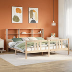 Seng Med Bokhylle Uten Madrass 180X200 Cm Heltre Furu