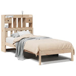 Seng Med Bokhylle Uten Madrass 75X190 Cm Heltre Furu