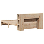 Seng Med Bokhylle Uten Madrass 120X200 Cm Heltre Furu