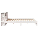 Seng Med Bokhylle Uten Madrass Hvit 120X200 Cm Heltre Furu