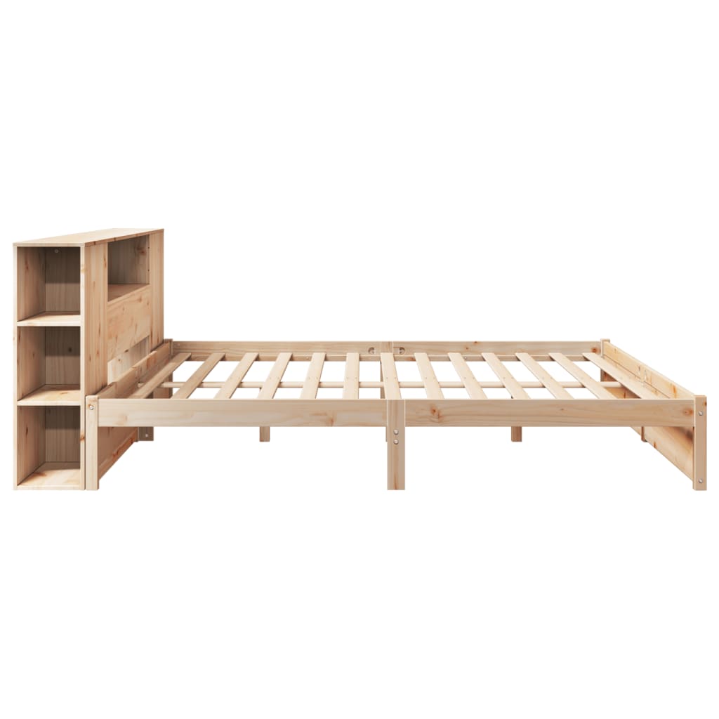 Seng Med Bokhylle Uten Madrass 180X200 Cm Heltre Furu