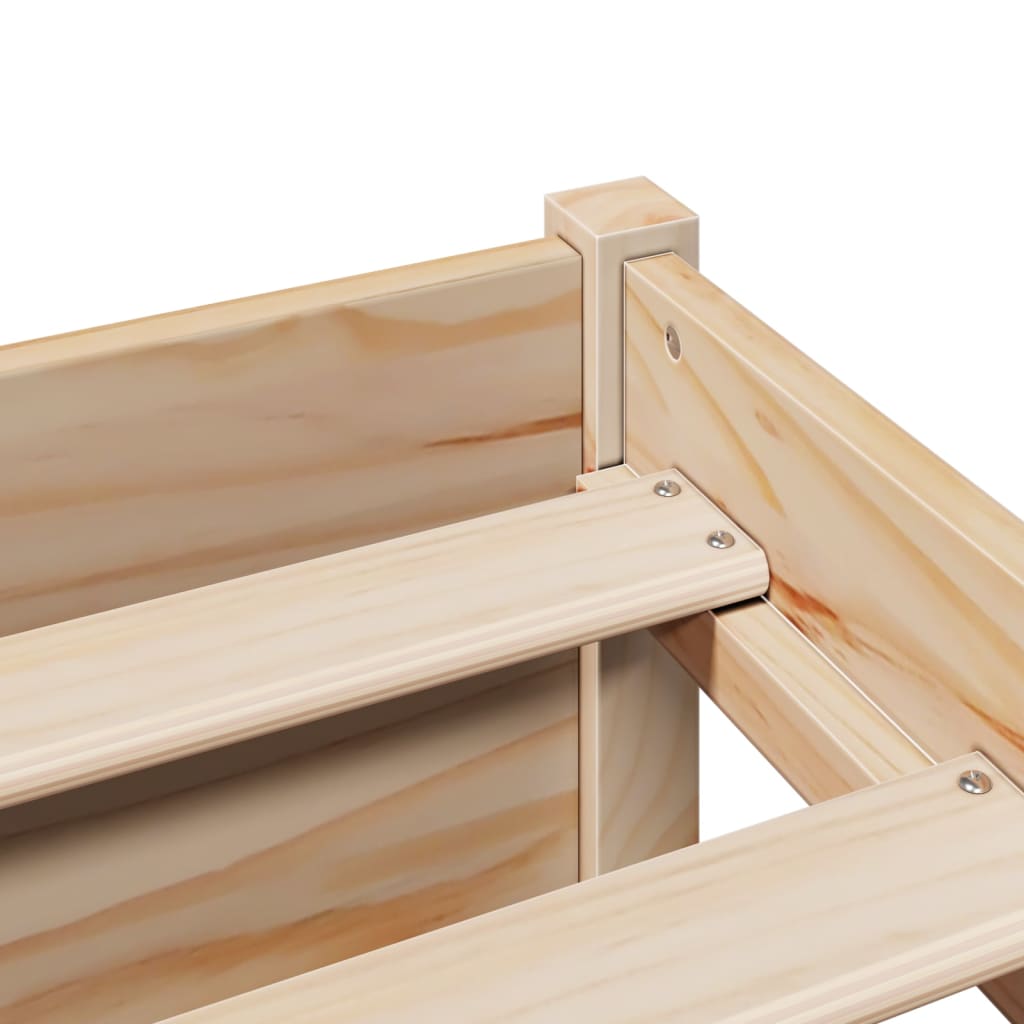 Seng Med Bokhylle Uten Madrass 180X200 Cm Heltre Furu