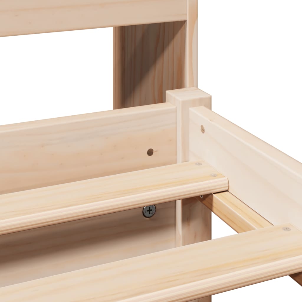 Seng Med Bokhylle Uten Madrass 180X200 Cm Heltre Furu