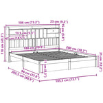 Seng Med Bokhylle Uten Madrass 180X200 Cm Heltre Furu