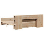 Seng Med Bokhylle Uten Madrass 180X200 Cm Heltre Furu
