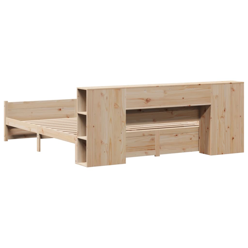 Seng Med Bokhylle Uten Madrass 180X200 Cm Heltre Furu