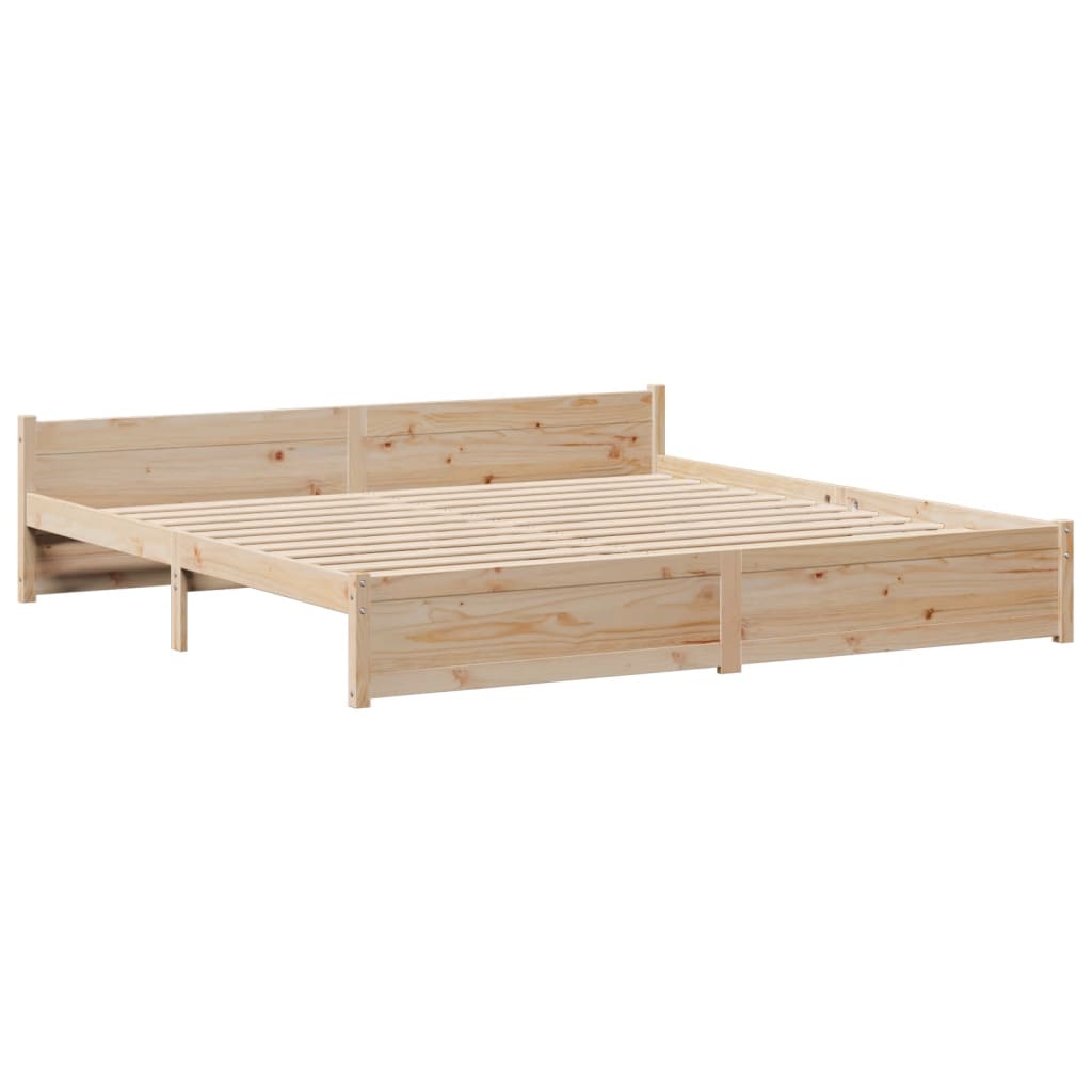 Seng Med Bokhylle Uten Madrass 180X200 Cm Heltre Furu
