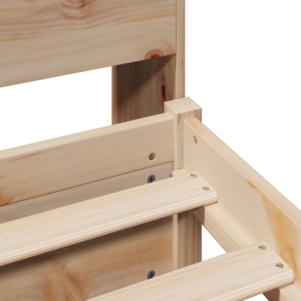 Seng Med Bokhylle Uten Madrass 90X200 Cm Heltre Furu