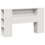 Seng Med Bokhylle Uten Madrass Hvit 140X190 Cm Heltre Furu