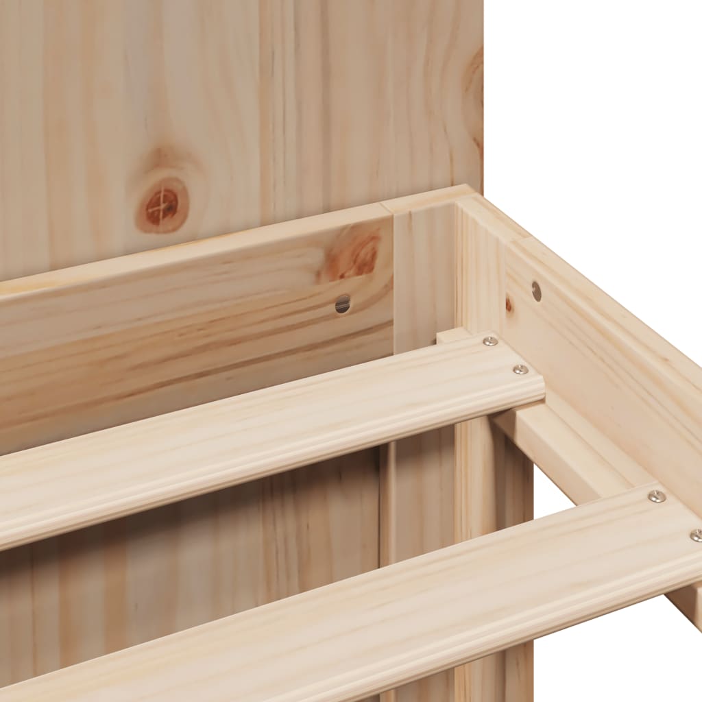 Seng Med Bokhylle Uten Madrass 120X200 Cm Heltre Furu