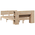 Seng Med Bokhylle Uten Madrass 120X200 Cm Heltre Furu