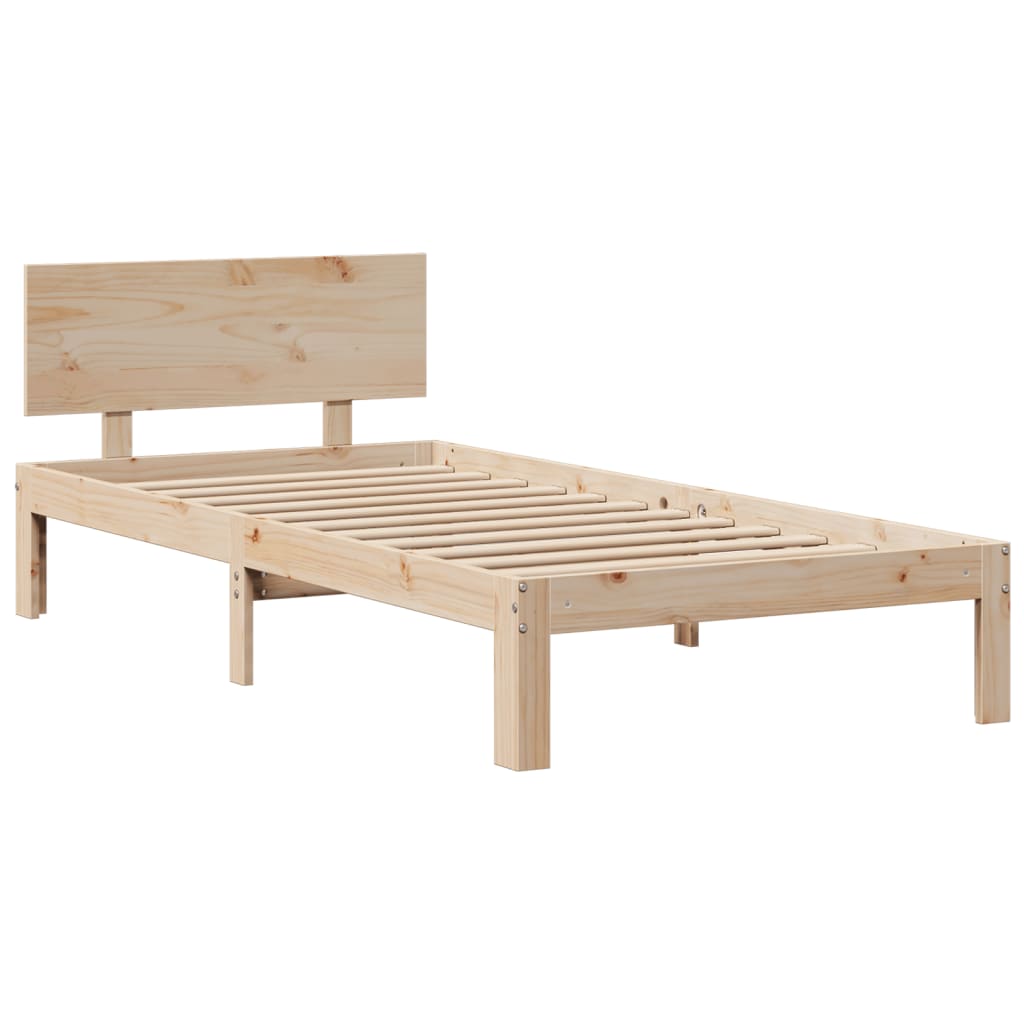 Seng Med Bokhylle Uten Madrass 120X200 Cm Heltre Furu