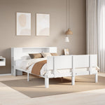 Seng Med Bokhylle Uten Madrass Hvit 150X200 Cm Heltre Furu