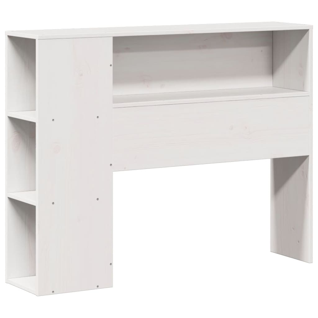 Seng Med Bokhylle Uten Madrass Hvit 100X200 Cm Heltre Furu