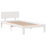 Seng Med Bokhylle Uten Madrass Hvit 100X200 Cm Heltre Furu