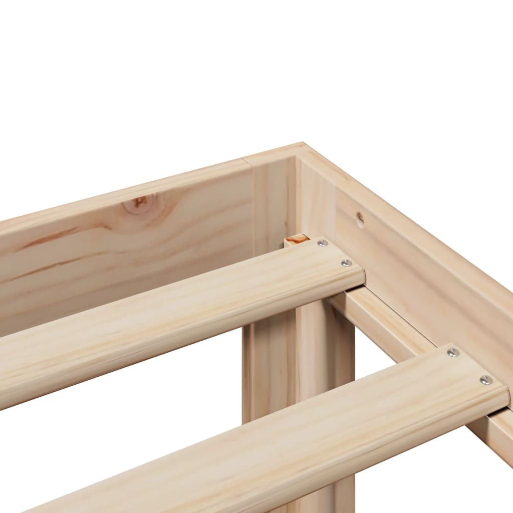 Seng Med Bokhylle Uten Madrass 120X200 Cm Heltre Furu