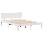 Seng Med Bokhylle Uten Madrass Hvit 140X200 Cm Heltre Furu