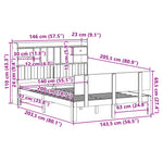 Seng Med Bokhylle Uten Madrass Hvit 140X200 Cm Heltre Furu
