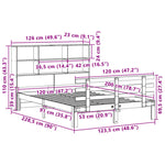 Seng Med Bokhylle Uten Madrass Hvit 120X200 Cm Heltre Furu