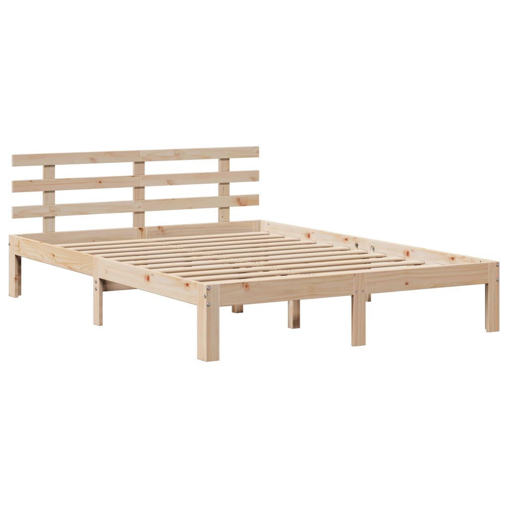 Seng Med Bokhylle Uten Madrass 140X200 Cm Heltre Furu