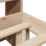 Seng Med Bokhylle Uten Madrass 140X200 Cm Heltre Furu