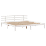 Seng Med Bokhylle Uten Madrass Hvit 180X200 Cm Heltre Furu