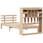 Seng Med Bokhylle Uten Madrass 90X200 Cm Heltre Furu