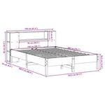 Seng Med Bokhylle Uten Madrass Hvit 150X200 Cm Heltre Furu