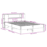 Seng Med Bokhylle Uten Madrass Voksbrun 140X200 Cm Heltre Furu