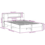 Seng Med Bokhylle Uten Madrass Hvit 140X190 Cm Heltre Furu