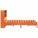 Seng Med Bokhylle Uten Madrass Voksbrun 120X200 Cm Heltre Furu