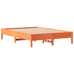 Seng Med Bokhylle Uten Madrass Voksbrun 120X200 Cm Heltre Furu